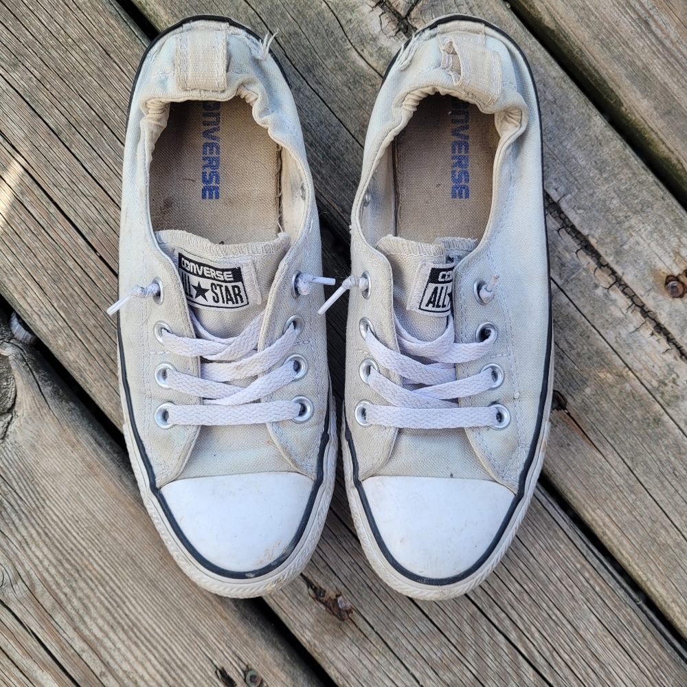 CONVERSE slip on white sneaker women's size 7